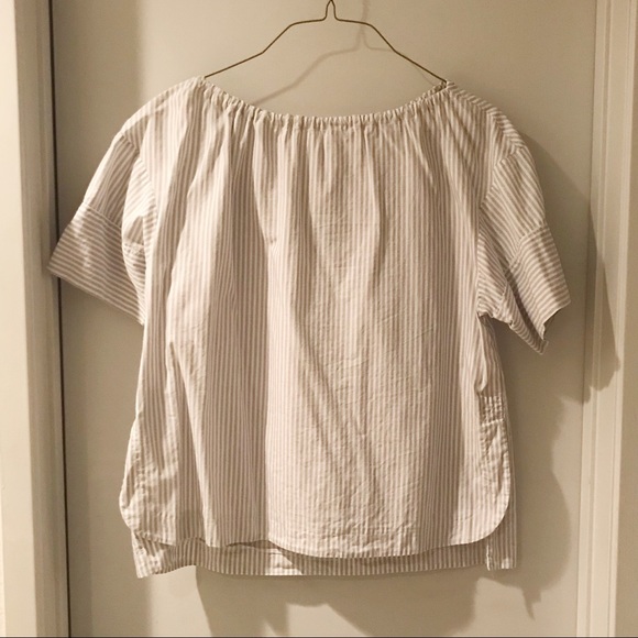 House of Dagmar Striped Cotton Tie Top L - Picture 5 of 7